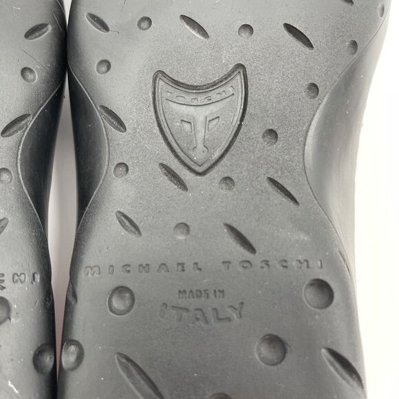Michael Toschi Mach 8284 Leather Driving Shoes Mens 9 No Insoles Black Italy - Picture 5 of 10